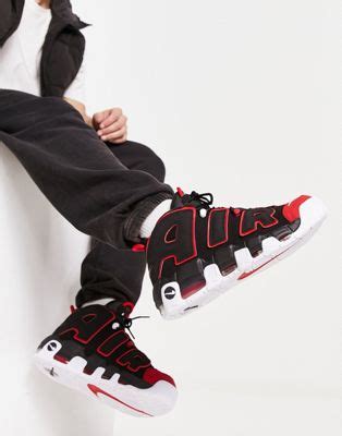 nike uptempo nere e rosse